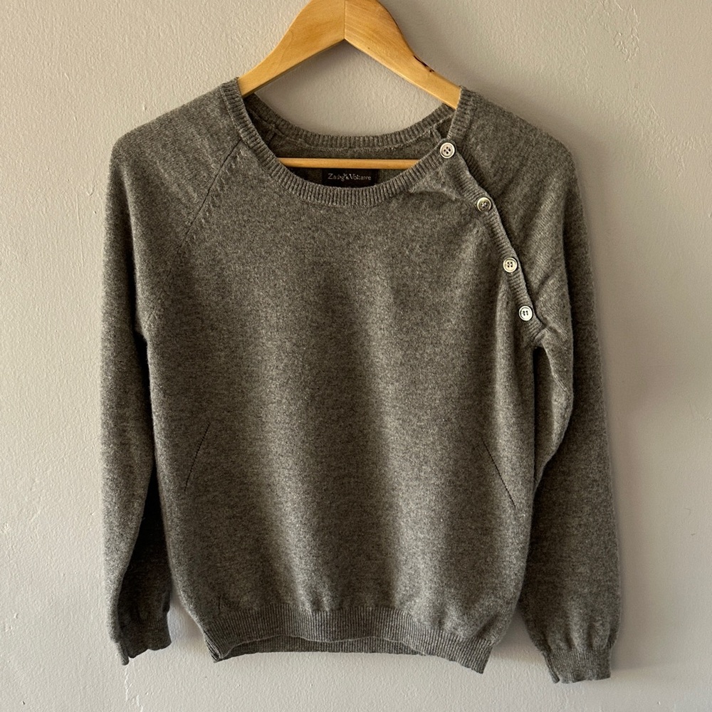 Zadig & Voltaire Charcoal Knit Cashmere Sweater